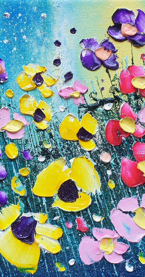 "Cosmos Meadow Flowers in Love" by Phil Broad