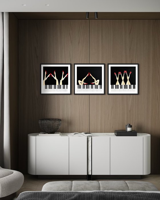 Triptych “Divas de Jazz” (Giclée prints)