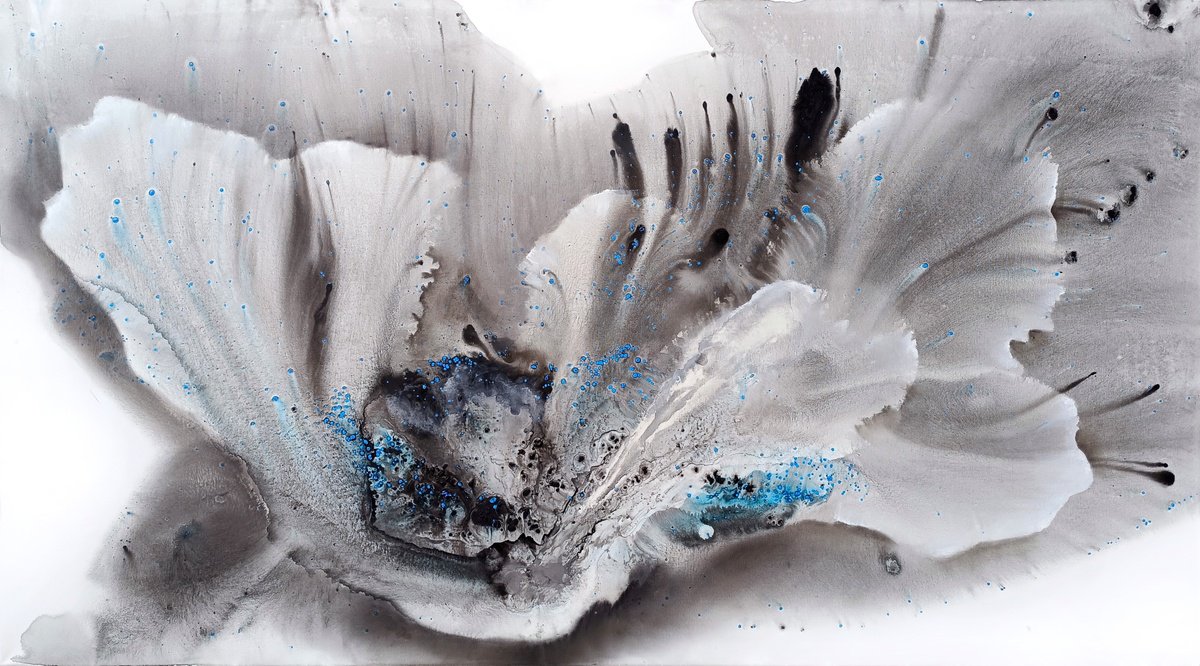 Abstract Acrylic Painting By Muriel Napoli, 71 X 39", Nature 437, Original Artwork