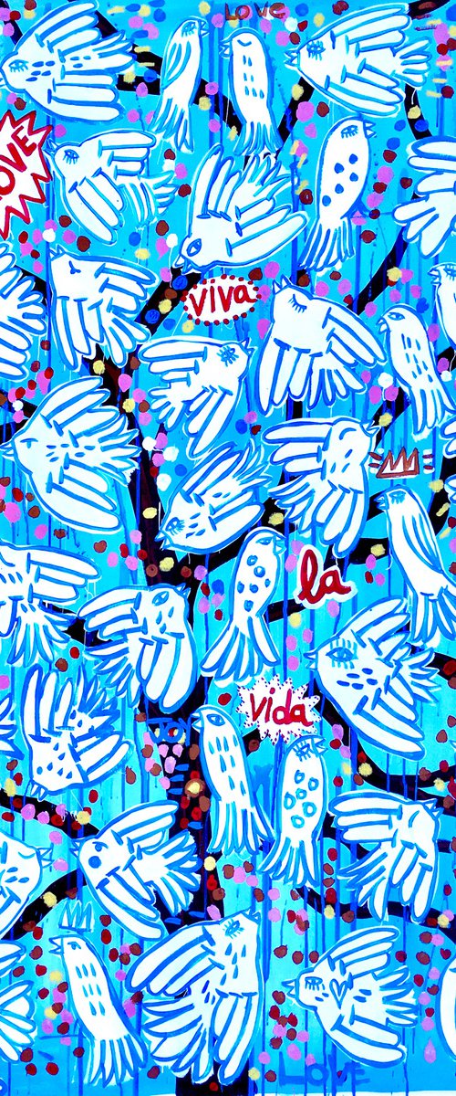 Viva la Vida. Doves of Peace. by Mercedes Lagunas