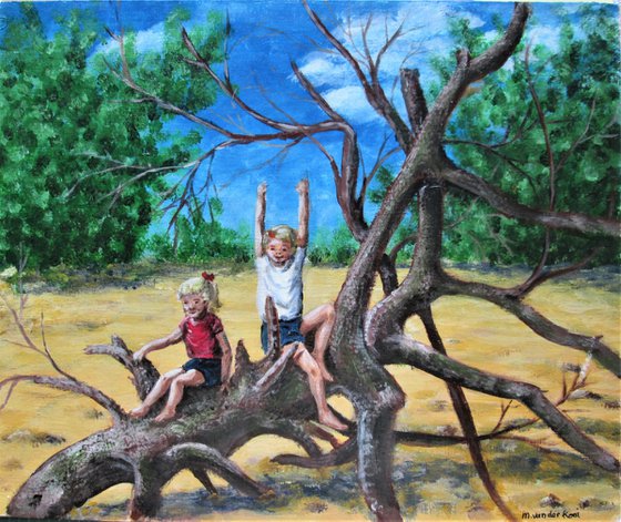 Children Climbing a Tree