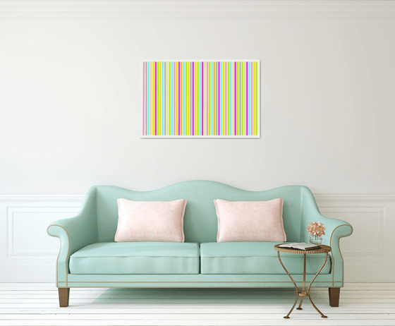 Abstraction colorful yellow pink blue stripes