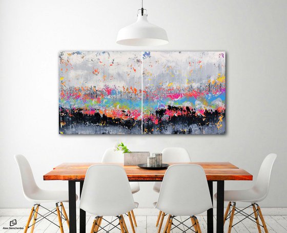 200x100cm. / abstract painting / Abstract 2166