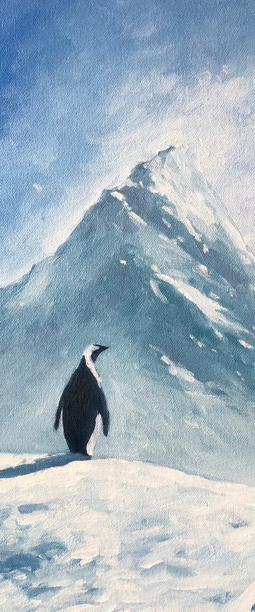 Lonely penguin, but why? by Volodymyr Smoliak