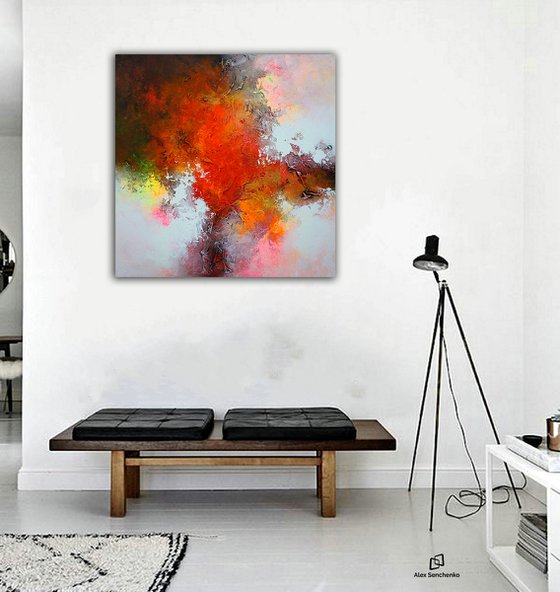 100x100cm /abstract painting / Ready to hang /  Episode 96