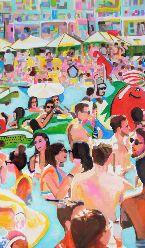 Pool Party III / 101 X 72 by Alexandra Djokic