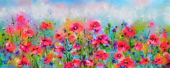 Red Poppy Field Poppies