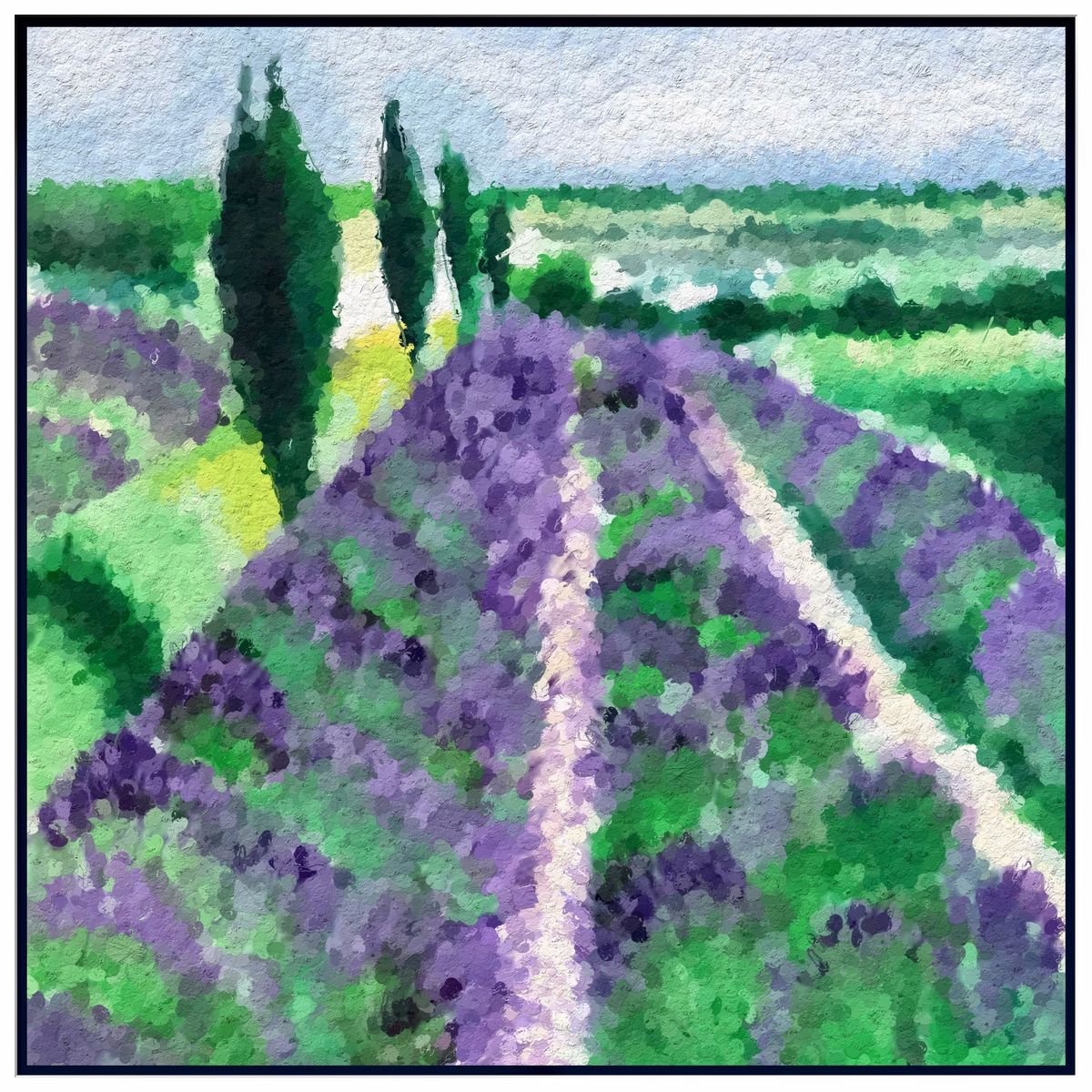  Lavender Fields By Shabs Beigh, 13 X 13, Artwork For Sale On Artfinder