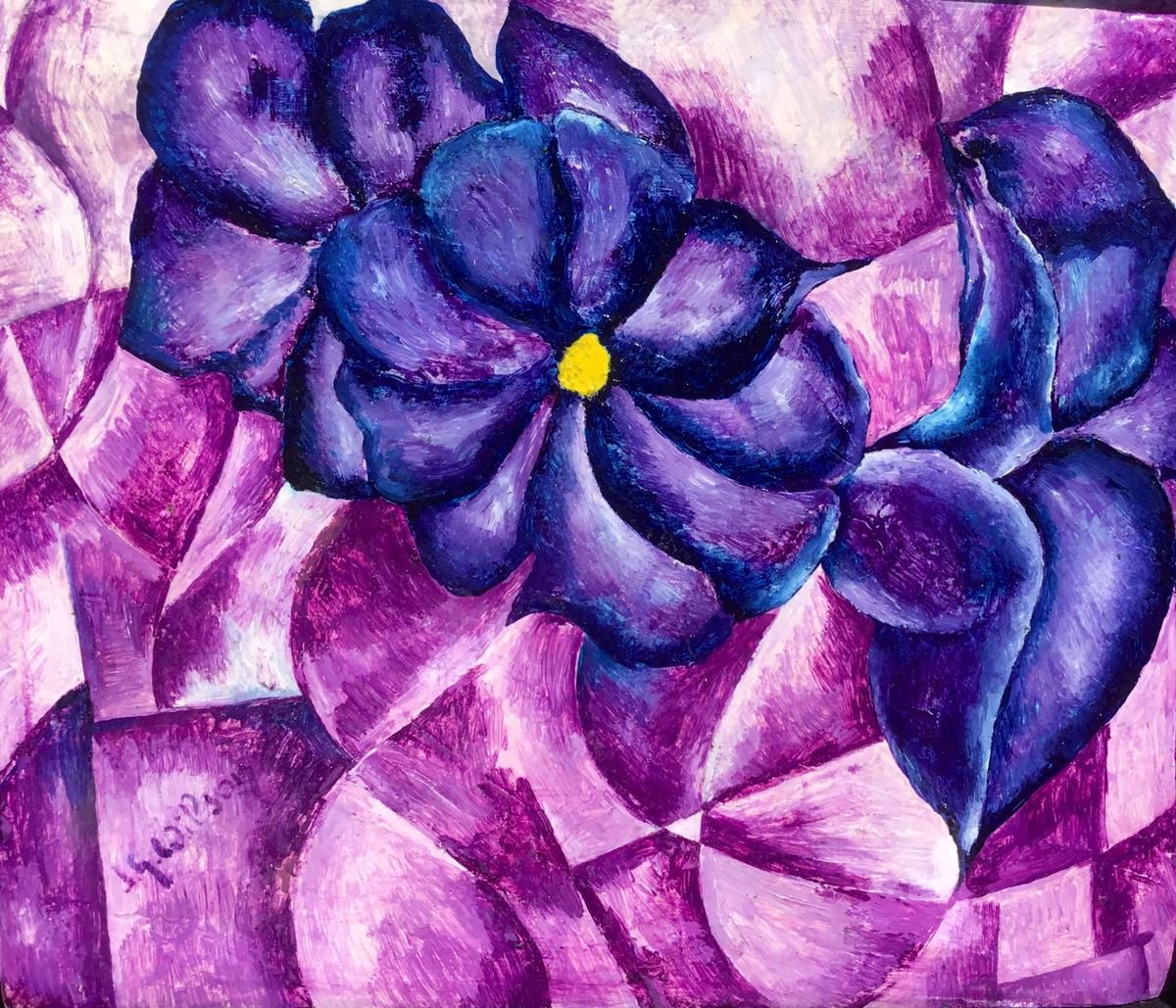 Purple flowers n. 3 by Jg Wilson