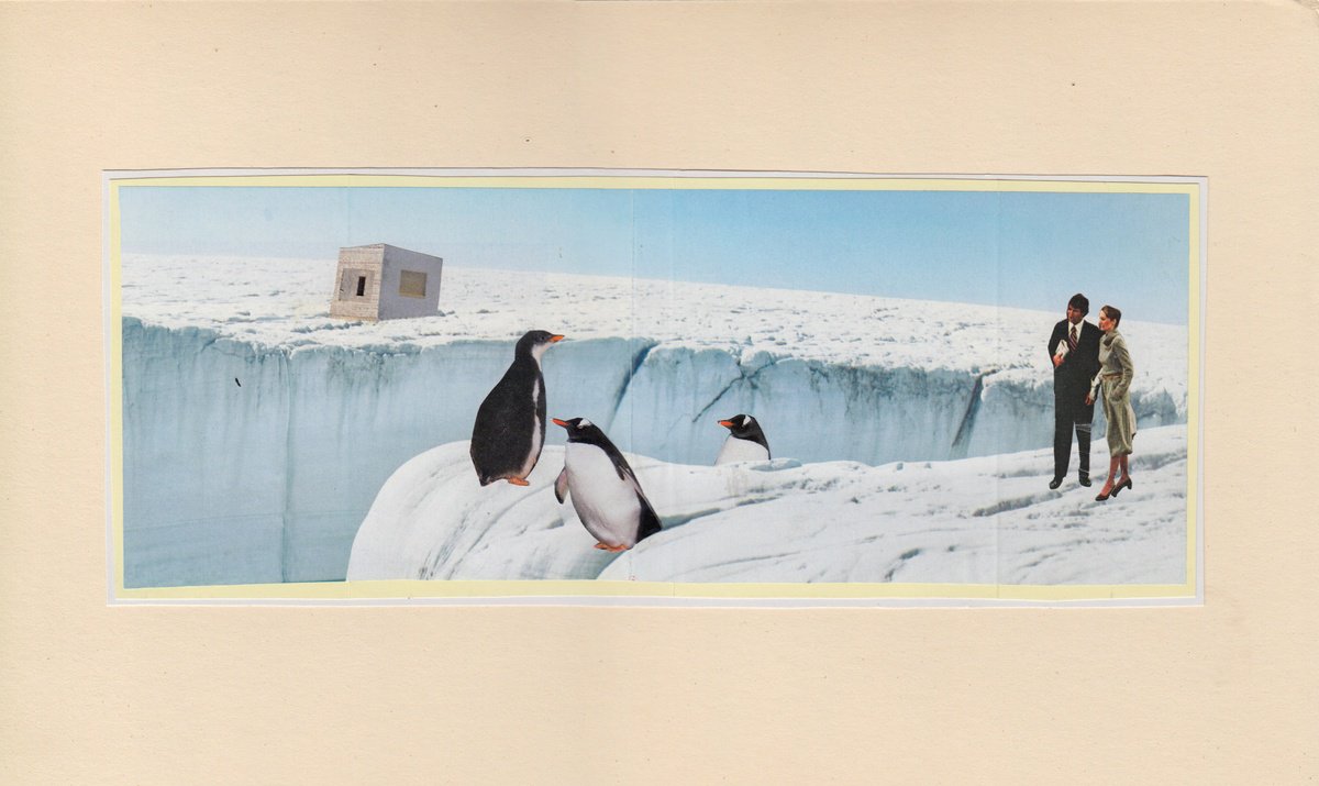 Portrait Collage By Jon Garbet, 15 X 9, Eviction, Original Artwork