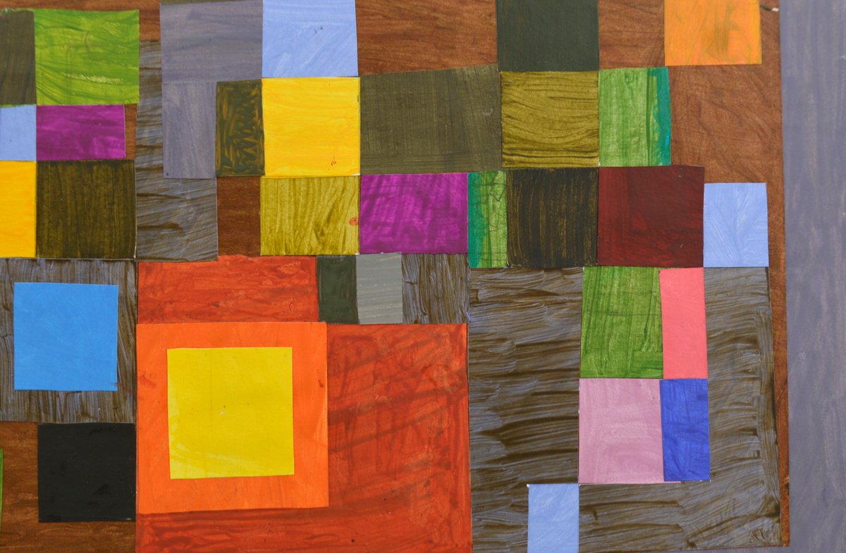 Abstract Collage By Mykola Kozlovsky, 13 X 10", Abstract Composition No. 43, Original Artwork