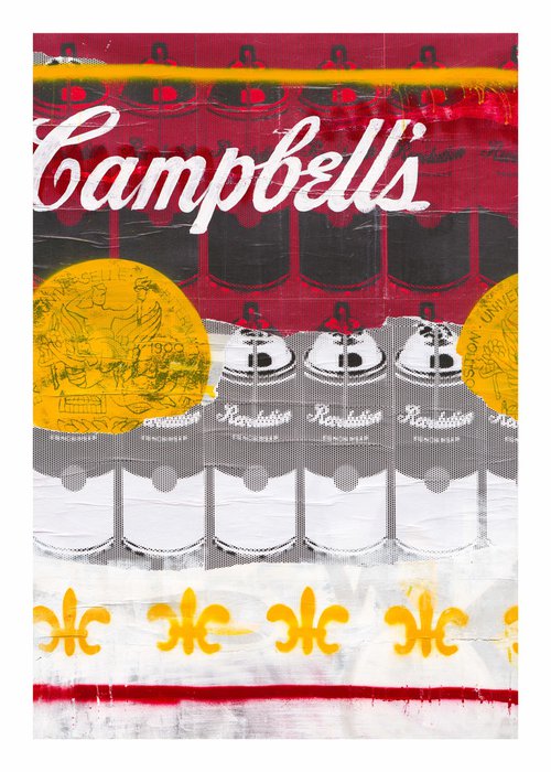 Campbell Revolution (Red&White Ed. - Hand-finished Print) by Lons