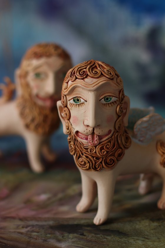 Pair of guardian Lions.