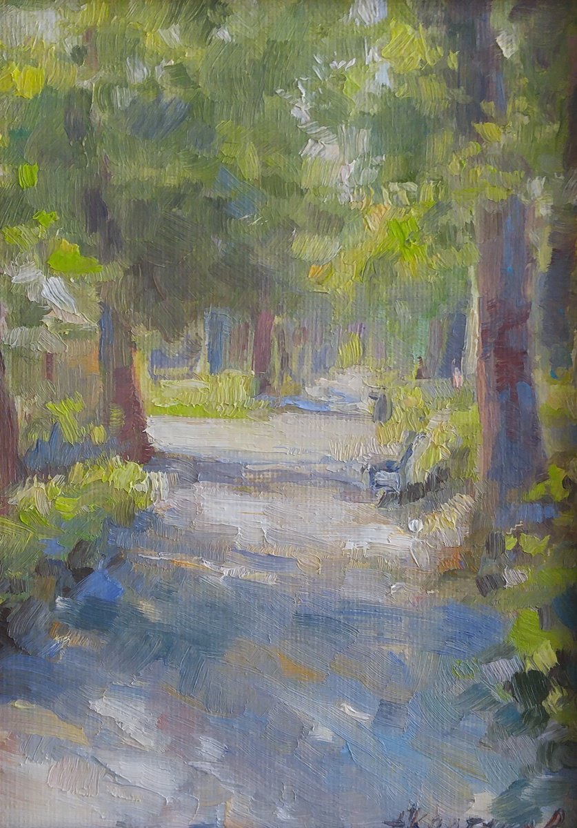 Sunny Day, Public Gardens By Alexander Koltakov, 7 X 9, Artwork For Sale On Artfinder
