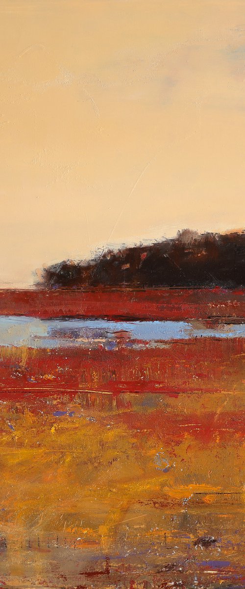 Golden Autumn  30x30" 76x76cm Contemporary Art by Bo Kravchenko by Bo Kravchenko