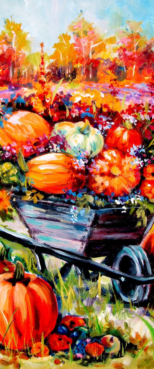 Pumpkins and flowers by Kovács Anna Brigitta