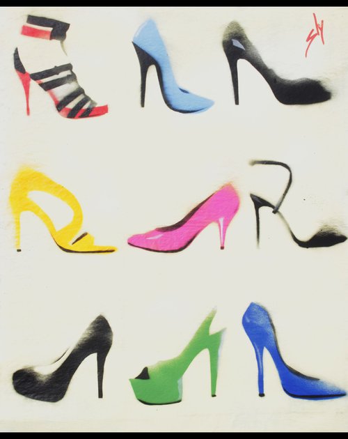Sly heels (on paper). by Juan Sly