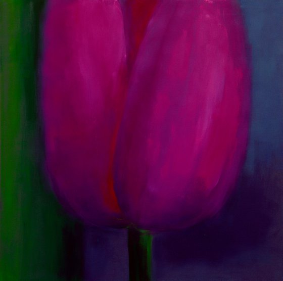 Abstract Floral painting Tulips large art