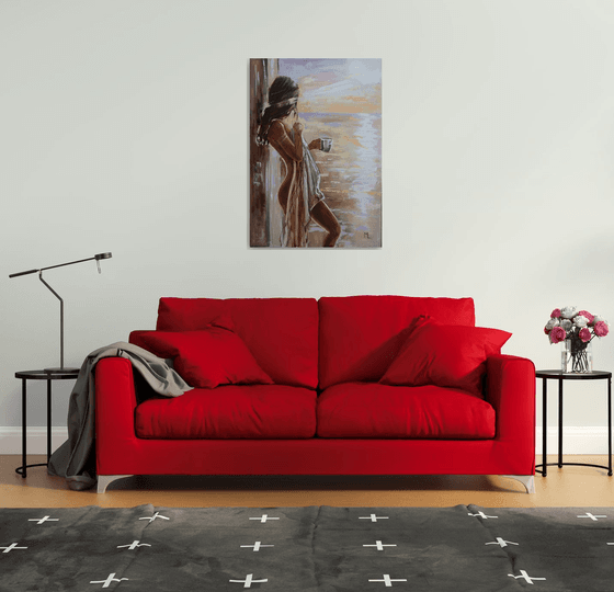 " WHAT A WIEV WITH MORNING COFFEE "