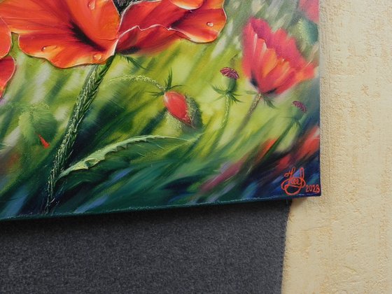 "Blooming poppy" Original art