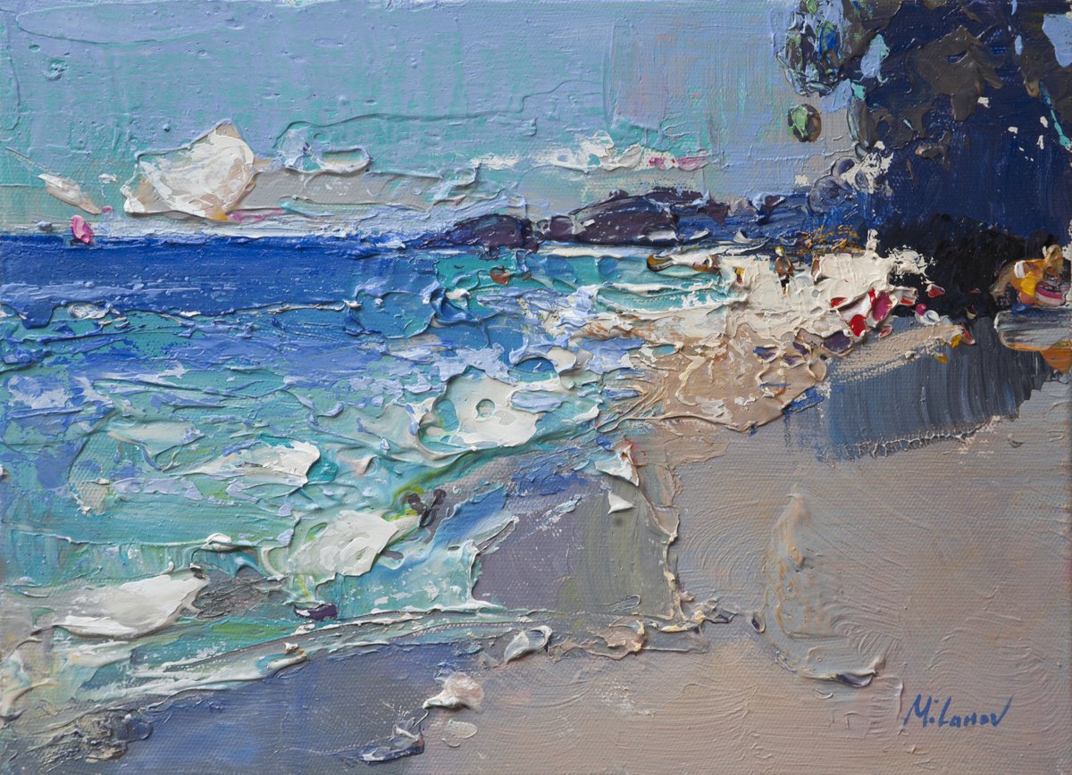 Impressionistic Landscape Oil Painting By Stojan Milanov, 14 X 10", 