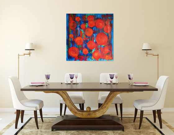 Abstract poppies