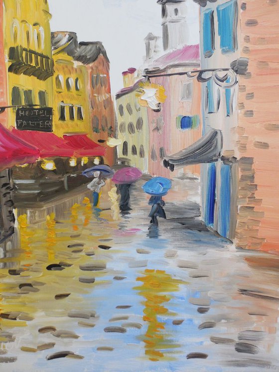 Venetian street and rain