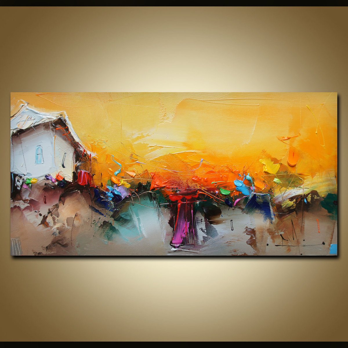 Provance Sunset By Stanislav Lazarov, 16 X 8, Artwork For Sale On Artfinder
