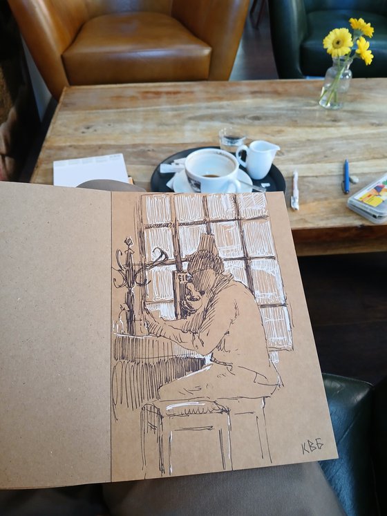 At the “Einstein” Café