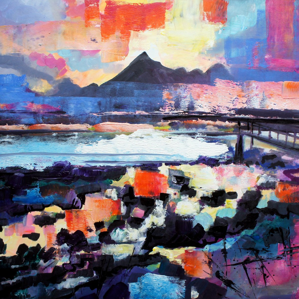 Last View Of The Cullins By Julia Rigby, 20 X 20, Artwork For Sale On Artfinder