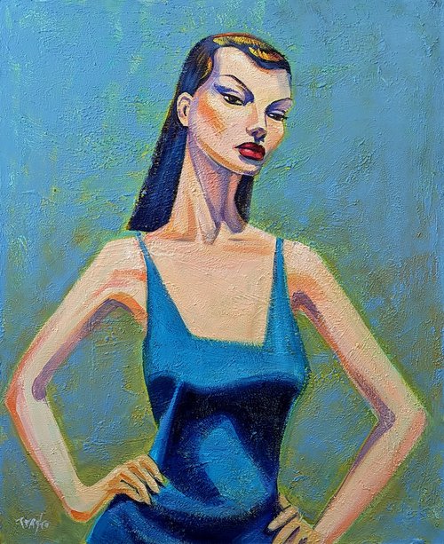 Lady in Blue by Trayko Popov