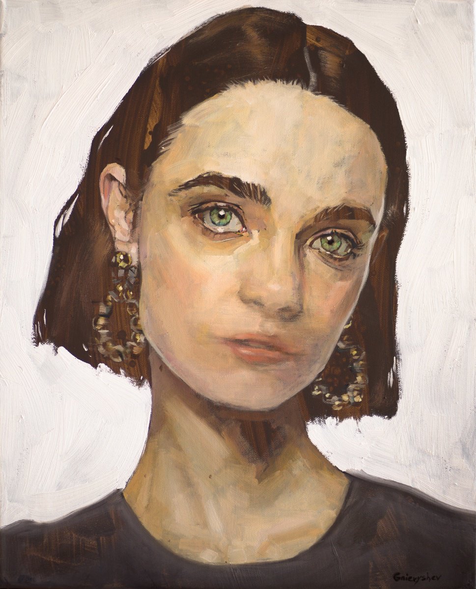 Surrealistic Portrait Oil Painting By Oleksii Gnievyshev, 16 X 20", Gamma, Original Artwork