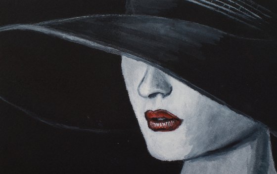 The woman in hat