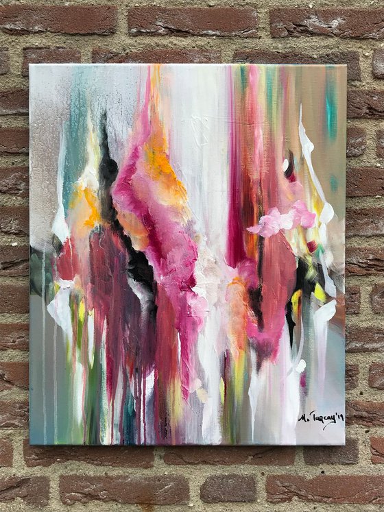 " Flow” abstract Painting -50x60cm