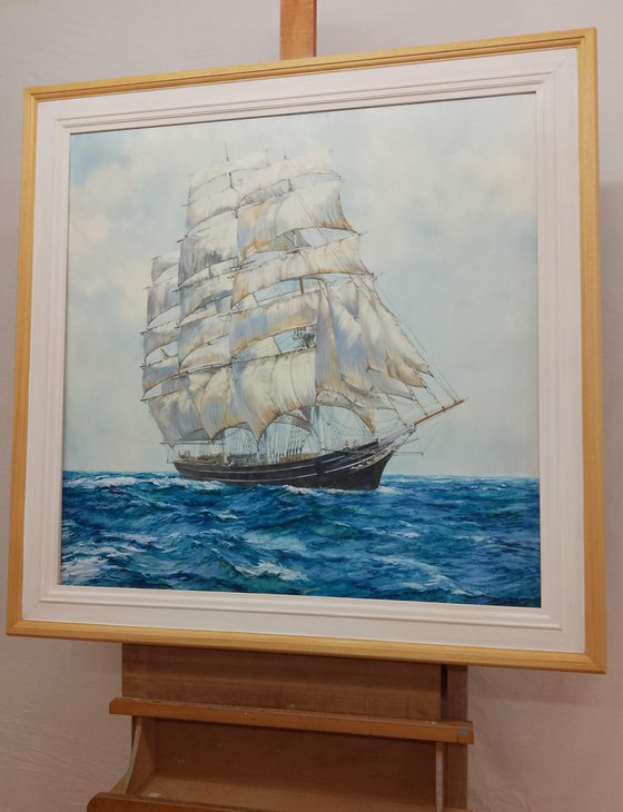 THE CUTTY SARK AT SEA IN FINE WEATHER