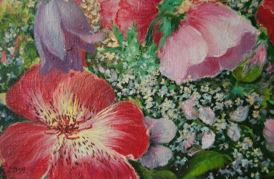 Colorful floral painting 'Flowers for Sofia'