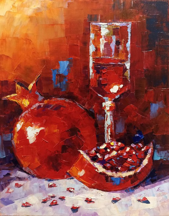 Still life (24x30cm, oil painting, ready to hang)