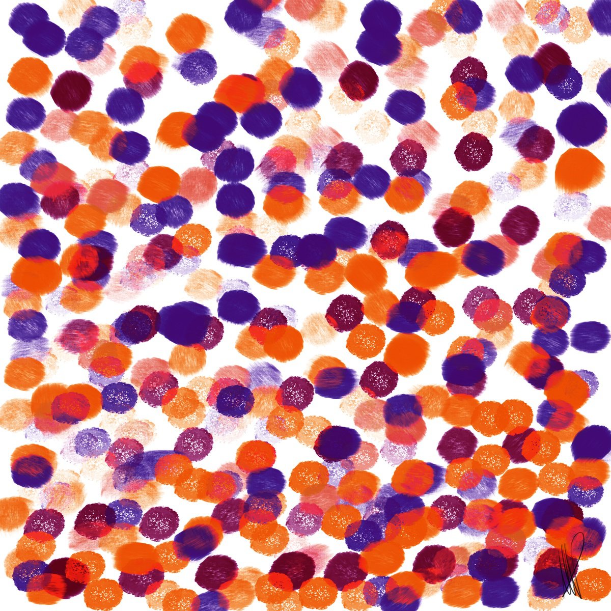 Abstract Print By Mattia Paoli, 39 X 39", Ga#212 Color Spot, Original Artwork