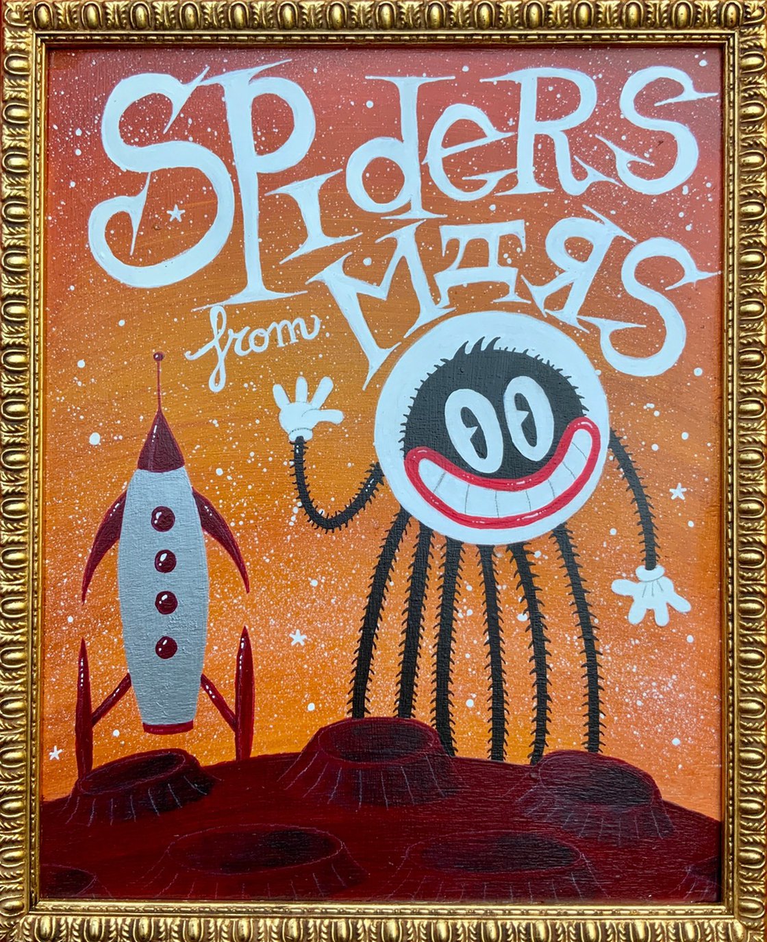 557 - SPIDERS FROM MARS Mixed-media painting by Paolo Andrea 