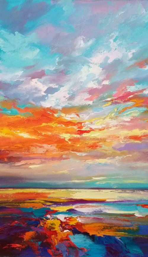 Abstract morning seascape 07 by Andrej  Ostapchuk