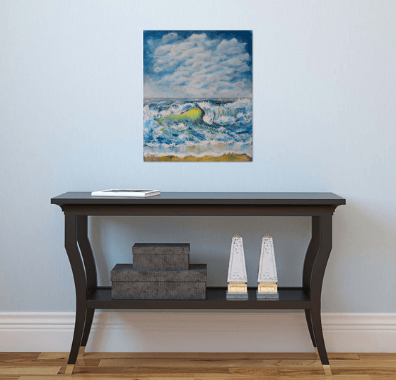 Cloudy Day - Modern Abstract Seascape