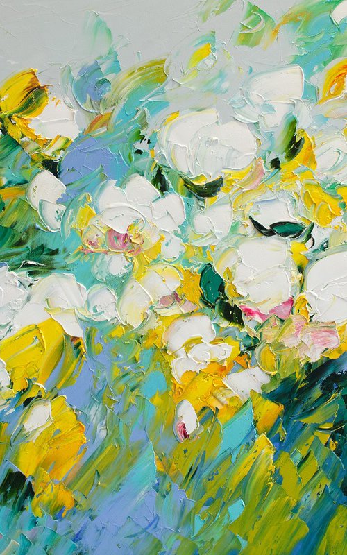white flowers by Khattin Valery