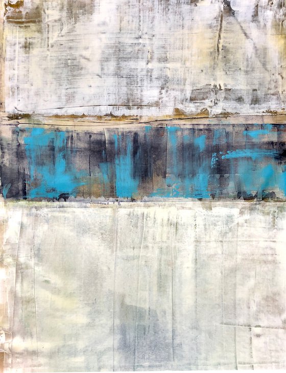 Weathered White & Blue (30x40in)