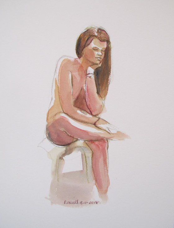 Seated female nude