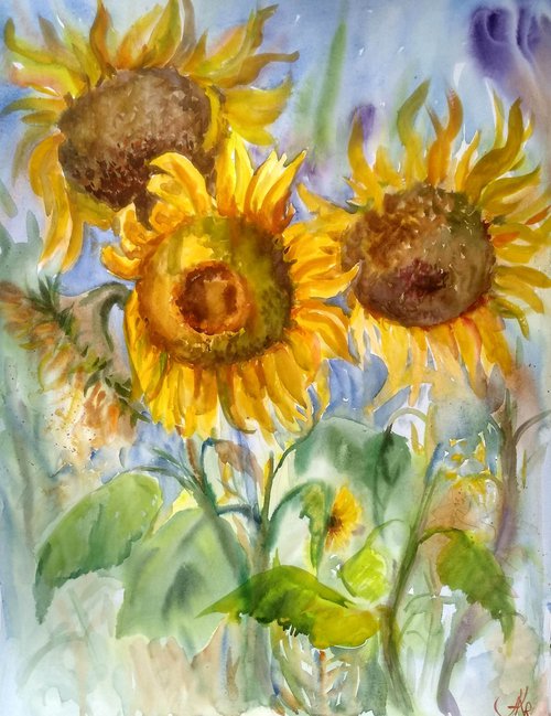 Sunflowers by Ann Krasikova