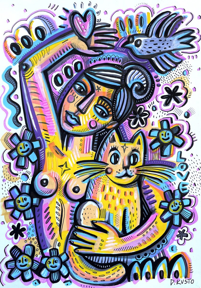 Impressionistic Ink Drawing , Wonderful By Daria Kusto, 8 X 12, Artwork For Sale On Artfinder