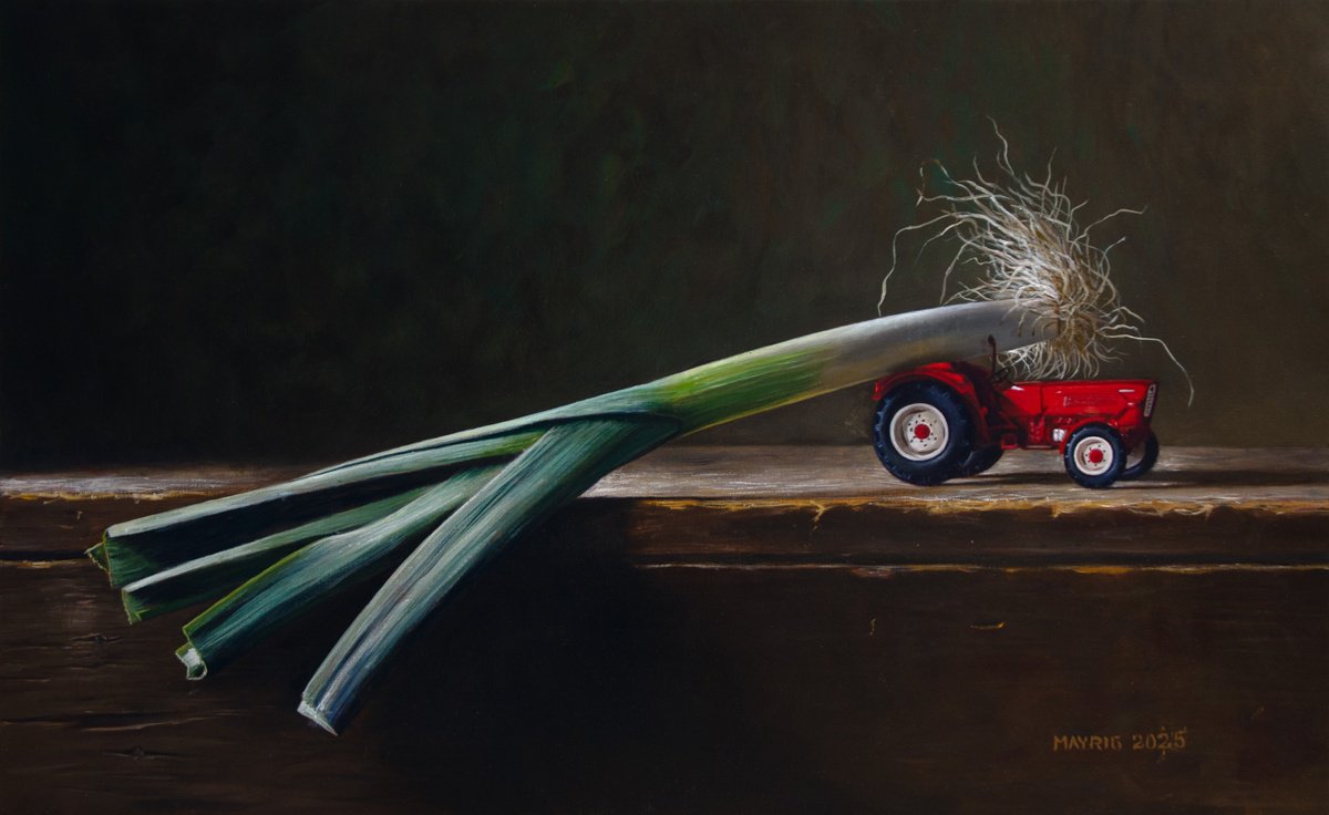 Photorealistic Still Life Oil Painting By Mayrig Simonjan, 24 X 16", Artificial Harvest, Original Artwork