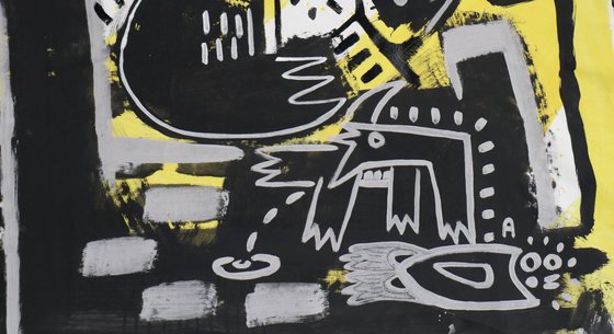 LOVE NATURE B&W......    and yellow 140x200cm