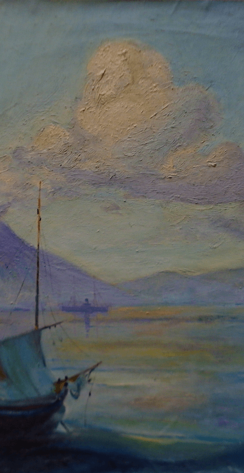 The bay of Naples at the morning (reproduction) by Anastasiia Novitskaya