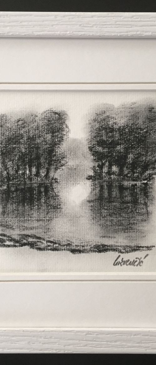 Framed - Lake scene by Tihomir Cirkvencic